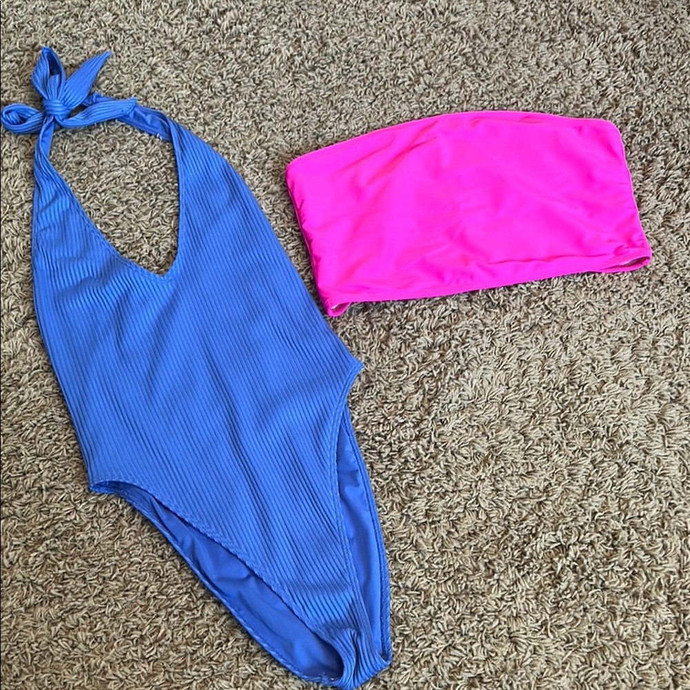 Swimsuits size large one piece and tube top